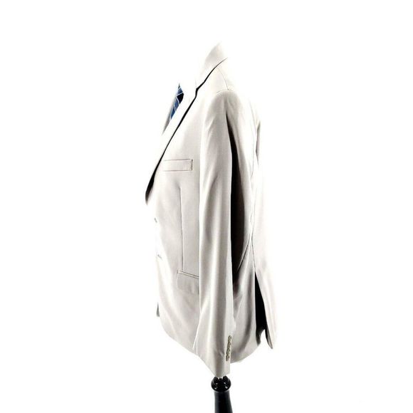 Calvin Klein Wool 2 Button Blazer 40R Light Gray - Picture 4 of 10